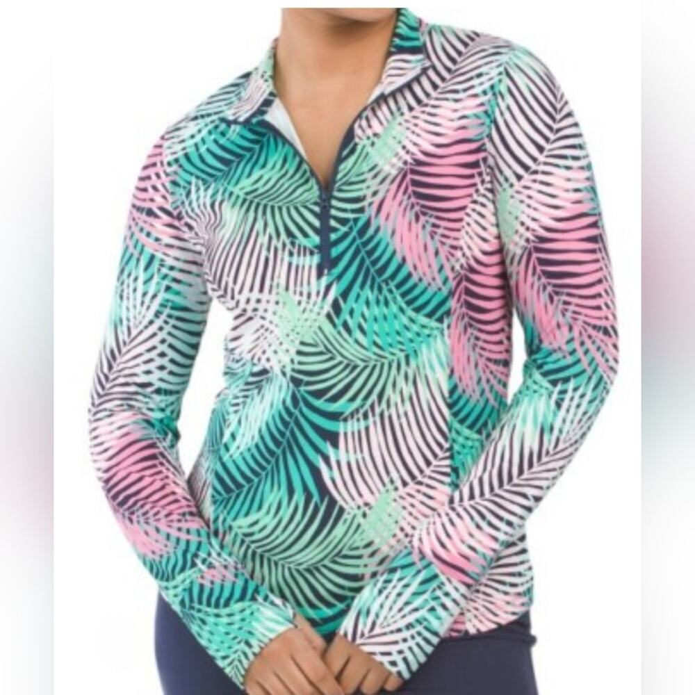 Tommy Bahama Golf Drifit Multicolor Leaf Print Jacket Sz. S #1844